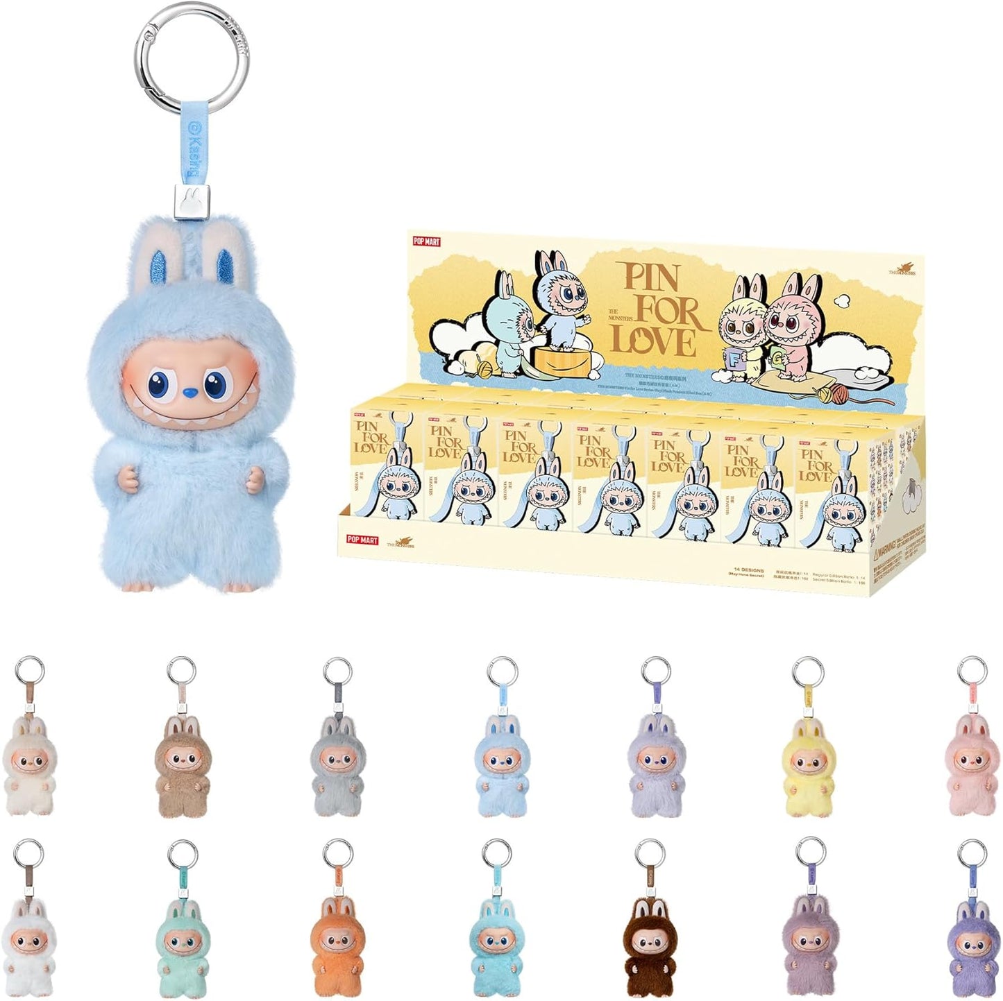 THE MONSTERS PIN for Love Series - Vinyl Plush Pendant Blind Box (A-M)
