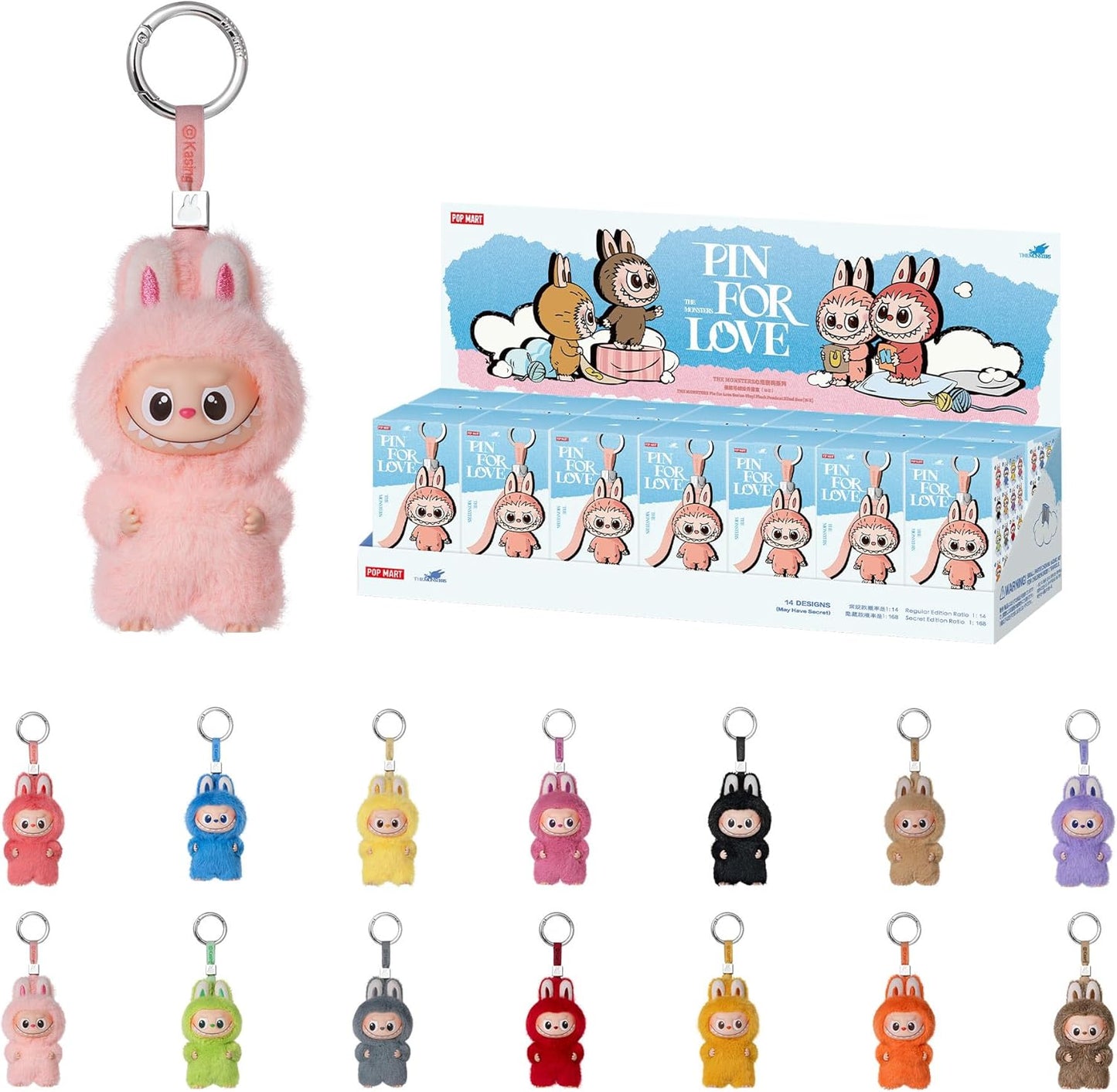 THE MONSTERS Pin for Love Series-Vinyl Plush Blind Box (N-Z)