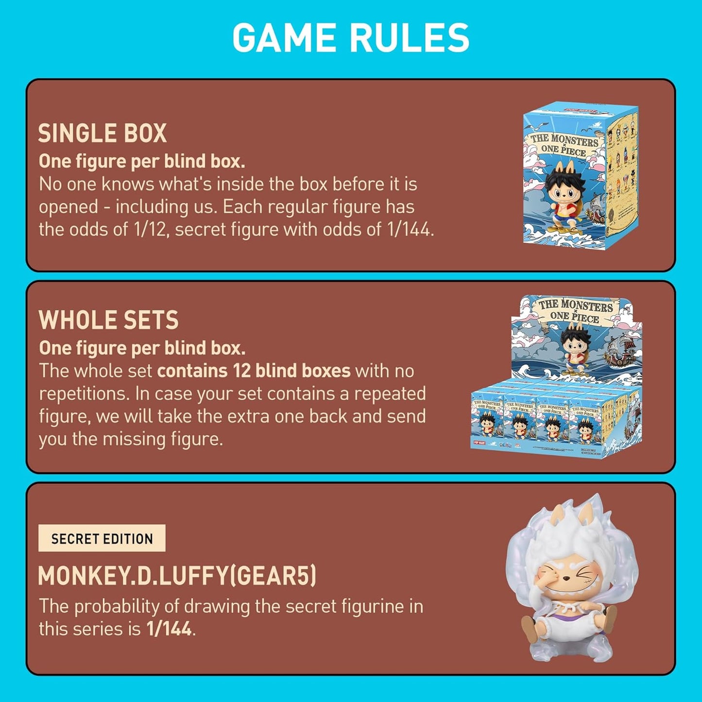 THE MONSTERS × One Piece Series Figures Blind Box Figures