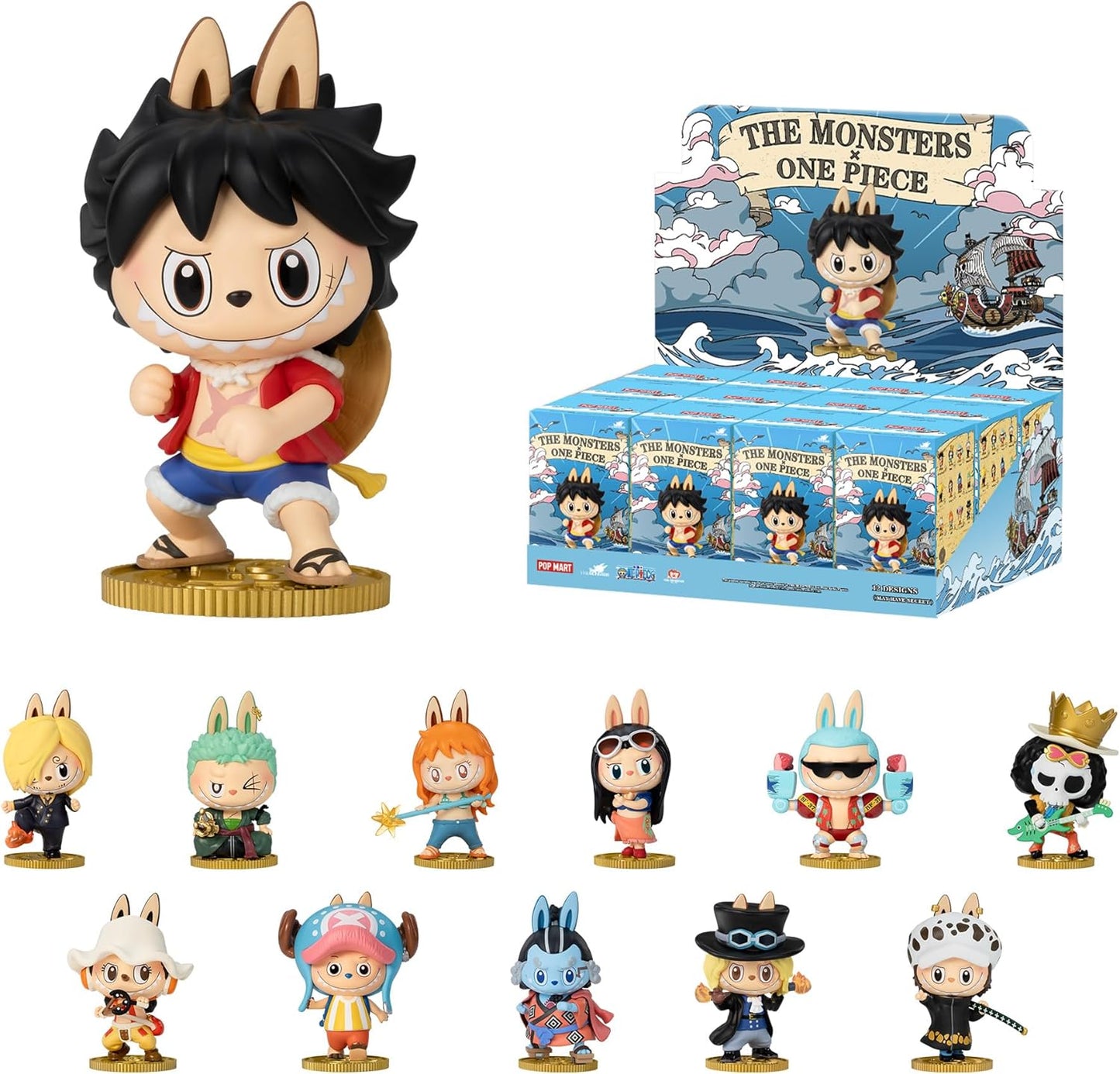 THE MONSTERS × One Piece Series Figures Blind Box Figures